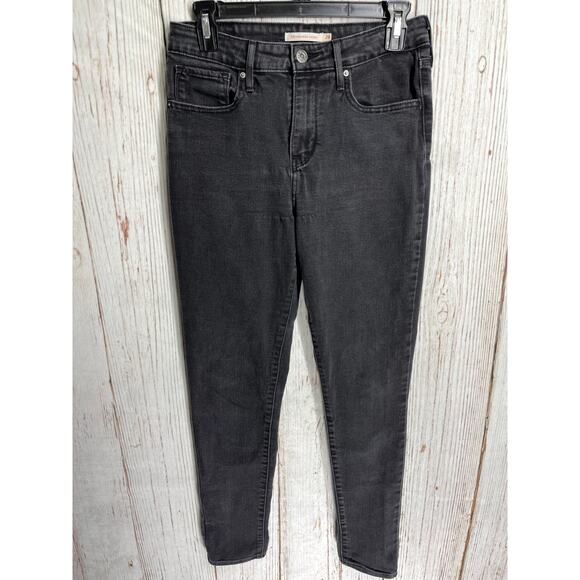 Levis 721 Skinny Jeans Women 28 Gray Denim High Rise Minimalist Cotton Blend - Picture 1 of 6